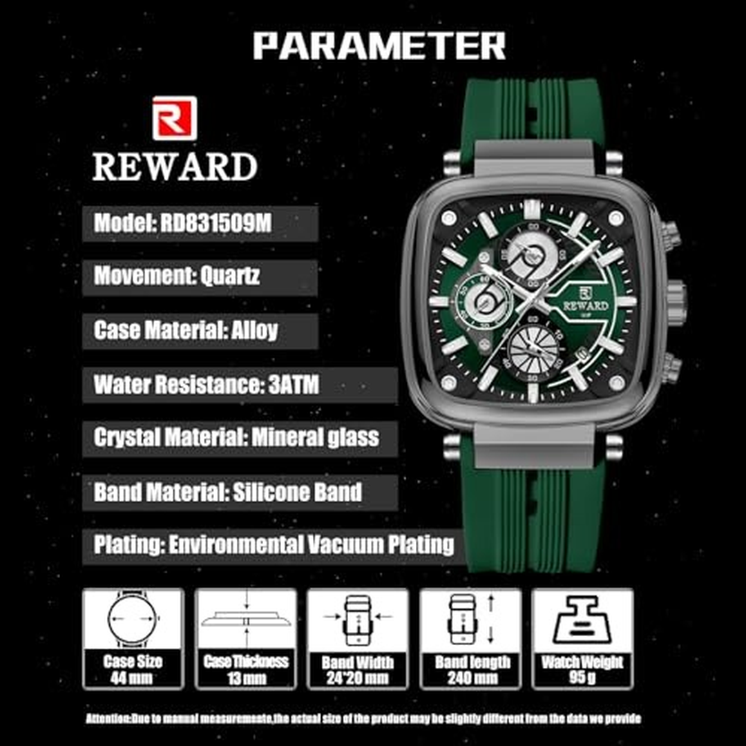 REWARD Analog Green Color Dial Men Watch
